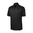 thumbnail image 5 of SPORT-TEK Men's PosiCharge Active Textured Colorblock Polo XL Black/Grey, 5 of 6