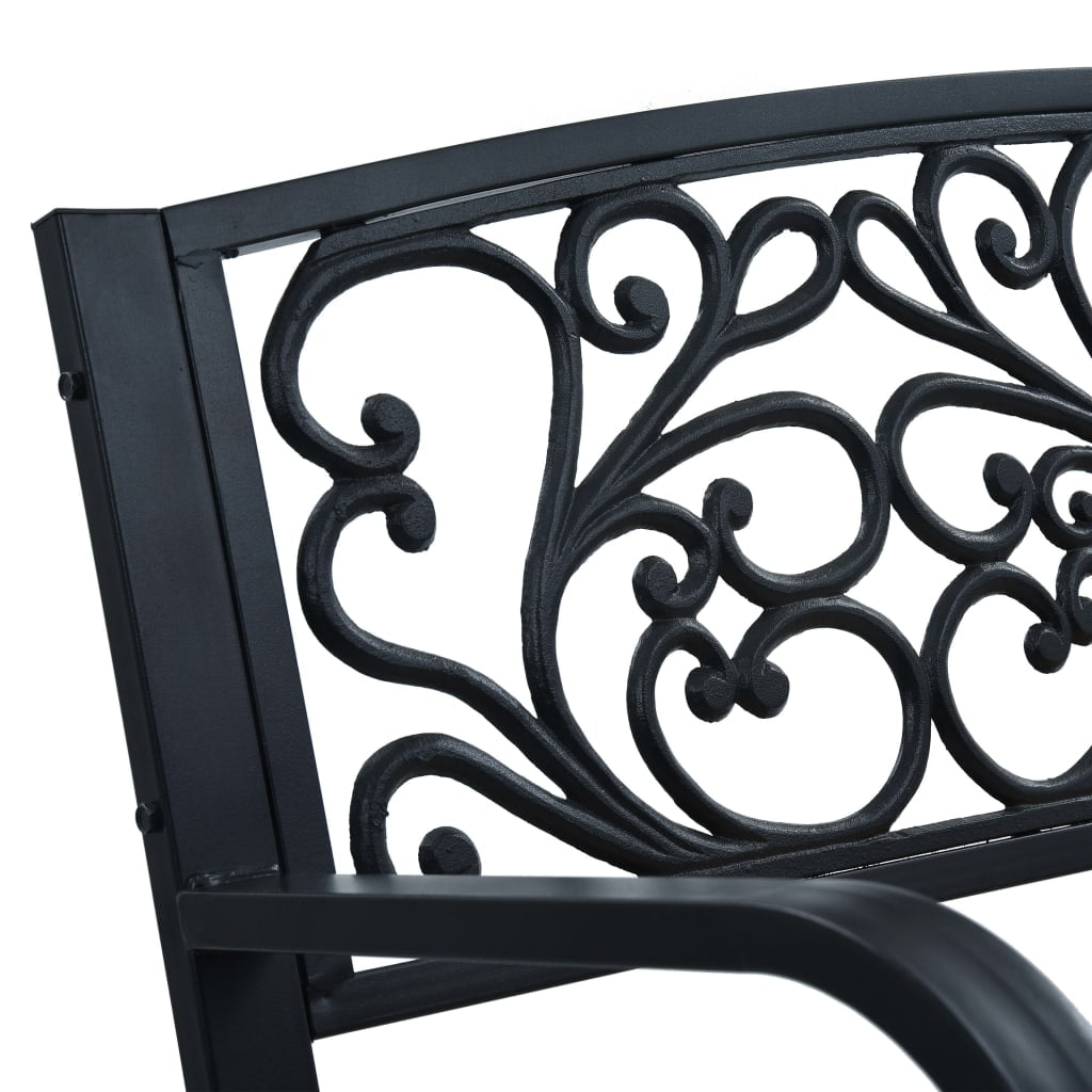Kepooman 47" Outdoor Patio Modern Elegant Garden Bench with Metal Frame & Wooden Seats, Brown Kepooman 47" Outdoor Patio Modern Elegant Garden Bench with Metal Frame & Wooden Seats, Brown