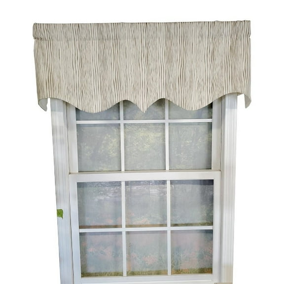 RLF Home Varvara Regal 3" Rod Pocket Lining Luxurious and Elegant Window Treatment Valance 50" x 17" Charcoal