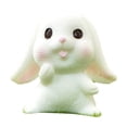 thumbnail image 2 of NIBOLOG Hare Figurines Fine Workmanship Lovely Plastic Miniature Hare Figurines Cake Toppers for Bonsai Decor, 2 of 8