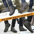 thumbnail image 6 of Snow Boots Mens Waterproof Winter Boots Fur Lined Warm Ankle Boots Zipper Closure Slip on Outdoor Boot Comfortable Walking Shoes, 6 of 6