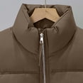 thumbnail image 6 of Cmfcve Crop Winter Vest for Women Lightweight Sleeveless Warm Puffer Vest Casual Solid Color Padded Gilet Outerwear, 6 of 7