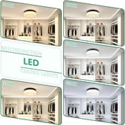 TICOZE 12 Inch LED Ceiling Light, 24W Flush Mount Ceiling Light,Round Low Profile Ceiling Lights for Bedroom, Living Room, Dining Room(Black)