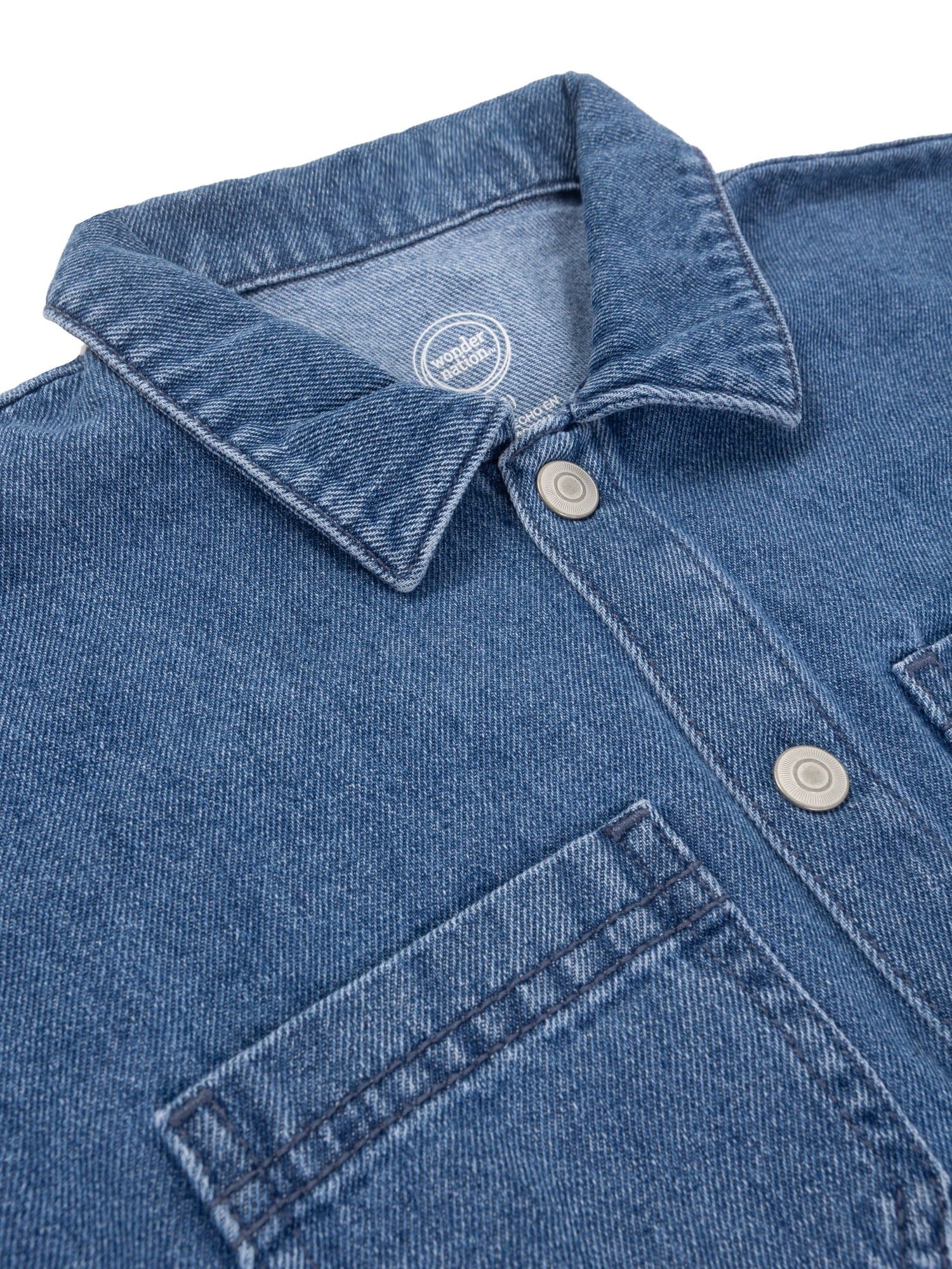 Wonder Nation Girls Denim Romper, Sizes 4-18