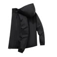 thumbnail image 7 of Windbreaker Jackets for Men Man Solid Color Water Resistance Drawstring Pockets Hooded Outdoor Jacket Coat Mens Windbreaker Jackets Black 2XL, 7 of 7