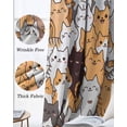 thumbnail image 3 of Cartoon Cat Blackout Curtains for Bedroom Living Room Darkening Curtains 54 Inch Long Modern Funny Cute Orange Gray Animals Short Curtain for Small Window Treatment Insulated Grommet Drapes 42"x54"x2, 3 of 9