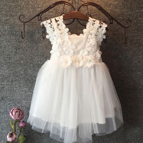 Baby Girls Dress Kids Baby Party Christening Dresses Birthday Party Tutu Dress