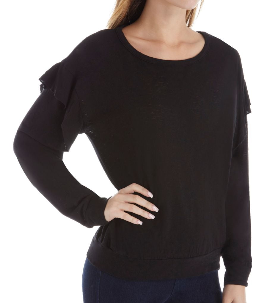 Three Dots Womens Long Sleeved Knot Top