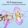 thumbnail image 3 of Auriculares inalámbricos Aptkdoe 75hrs Bluetooth 5.4, color morado, 3 of 7
