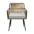 thumbnail image 2 of Alaterre Alburgh Outdoor Dining Chair - Aluminum Set of 2 - with Cushion - Black and Gray, 2 of 4