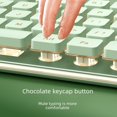thumbnail image 3 of Teclado inalámbrico silencioso con sensación mecánica, para escritorio, portátil, juegos de deportes electrónicos, oficina, teclado con cable retroiluminado, 3 of 3