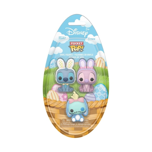 ¡Funko Pocket Pop de colección! Paquete de 3 unidades para Pascua, Lilo & Stitch