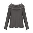 thumbnail image 6 of Women's Casual Long Sleeve Pullover Sweatshirt Hoodie Top for Loungewear Streetwear and Travel Outfits Fashion Essential Gift for Women | CSEONE,Gray XL, 6 of 9