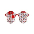 thumbnail image 3 of Elippeo Infant Baby Boy 4th of July Jumpsuit 3 6 12 18 Months America Flag Bull Print Short Sleeve Turn Down Collar Button Down Romper, 3 of 10