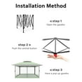 thumbnail image 2 of Luku 13x13FT Pop Up Gazebo, Canopy Tent with Mosquito Netting - Outdoor Gazebo for Backyard & Patio Furniture - Pop Up Tent with Wheeled STO-N-Go Cover Bag, 2 of 9