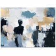 thumbnail image 2 of Area Rugs Indoor Non-Slip Rectangle Rug 5x7 Ft Abstract Style Black Grey Blue Silhouette Oil Painting Color Block Rug Rubber Backing Floor Mats Non Shedding Home Decor Carpet for Entryway Living Room, 2 of 8