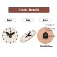 thumbnail image 7 of Black Bird Vintage Wall Clock Home Decor 10-Inch Silent Wooden Wall Clock, Battery Operated (AA Batteries Not Included), Artistic Home Decor, 7 of 7