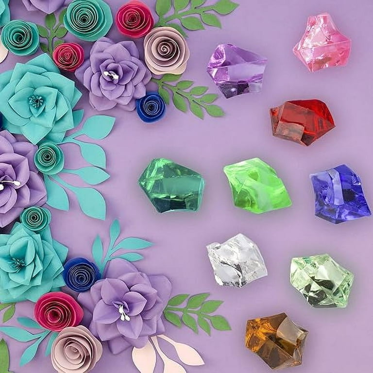  Entervending Acrylic Gems - Sea Animals Acrylic Gems Vase  Filler - 1.2 Lb Pack Fake Jewels - Assorted Color Plastic Gemstones for  Kids - 30 mm Plastic Gem - Table Scatters