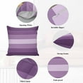 thumbnail image 6 of Throw Pillow Covers 12x20 Inch Inch Set of 2 Purple Decorative Pillow Covers Gradient Stripes Modern Cushion Cover Pillowcase for Sofa Couch Bed Home Decor, 6 of 9