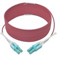 thumbnail image 2 of Tripp Lite 10 Gb Duplex Multimode 50/125 OM4 LSZH Fiber Patch Cable (LC/LC), Push/Pull Tabs, Magenta, 10 m (33 ft.), 2 of 5