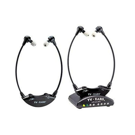 TV Ears Analog Dual Original Wireless Headsets System, TV Hearing Aid Devices, Hearing Assistance, TV Listening Headphones