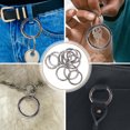 thumbnail image 2 of Mobutofu 10pcs Flat Design Metal Rings Black Nickel Plated DIY Crafts for Key Pendants, 2 of 4