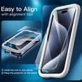 thumbnail image 7 of JETech 5 in 1 Case for iPhone 15 Pro 6.1-Inch with 2-Pack Each Tempered Glass Screen Protector and Camera Lens Protector, Non-Yellowing Shockproof Bumper Phone Cover (Blue), 7 of 7