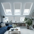 thumbnail image 3 of Keego Motorized Skylight Cellular Shades Blinds Efficient Systems Intelligent Control Remote Controls Smart Skylight Shades - White (Blackout), 35.75"W x 68"H, 3 of 8