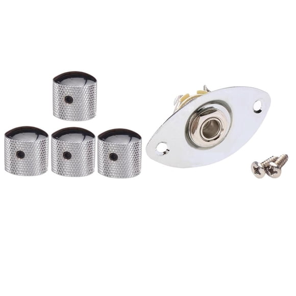 Perillas de tono y de 4 piezas con licencia de salida ovalada de 1/4 '' para guitarra eléctrica