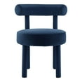 thumbnail image 5 of Side Dining Chair, Midnight Blue, Velvet, Kitchen Cafe Bistro Hospitality Restaurant, Modern Contemporary Boutique HB34836, 5 of 9