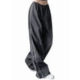 thumbnail image 3 of Pantalones de Paracaídas para Mujer, Pantalones Holgados de Pierna , Pantalones Deportivos con Cintura Elástica Y2K, Pantalones Deportivos, Ropa de Calle Gris Oscuro M, 3 of 9
