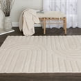 thumbnail image 2 of Better Homes & Gardens Arches Hi Low Indoor Area Rug, Ivory, 5'x6'7", 2 of 8