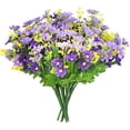 thumbnail image 2 of Sunjoy Tech Daisies Artificial Flowers Fake Colorful Plant Bouquet for Home Table Centerpieces Decoration Wedding Decoration 3 Bouquet, 2 of 7