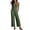 #01 Army Green 【Mix, Match & Rotate: Stock Up on Daily Colors】, variant on Women's Soft Fabric Loose Fit Jumpsuit, Mid Elastic Waist With Zipper, Solid Color Casual, Lounge Summer Office Wear, Womens Jumpsuit | VerBelle,Black S