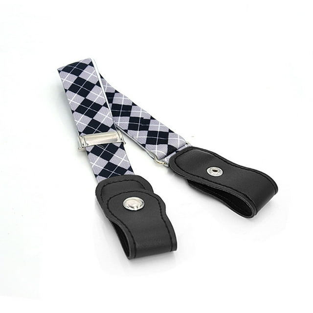 Sonducket Cinturón sin hebilla Suministros de armario para niños Niñas a cuadros morados y negros Cinturones cuadros negros morados Sonducket AP008680-07