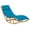 Blue, variant on vidaXL Patio Lounge Chair Rocking Sunlounger with Cushion Sunbed Solid Teak