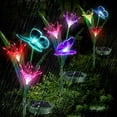 thumbnail image 6 of Solar Lights Outdoor Garden Decorative Flowers, Waterproof Solar Garden Lights, Multi-Color LED Solar Powered Landscape Lights for Yard Garden Patio-Blue&31.5inch, 6 of 9