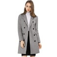 thumbnail image 2 of Abrigo de invierno Allegra K Elegante gabardina con solapa con muescas gris L, 2 of 7