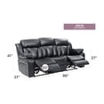 thumbnail image 2 of Glory Furniture Daria Faux Leather Reclining Sofa in Black, 2 of 6