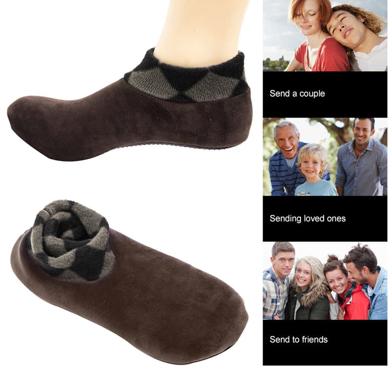 Men Thicken Winter Warm Socks Non Slip Indoor Floor Soft Casual Slipper Hosiery 
