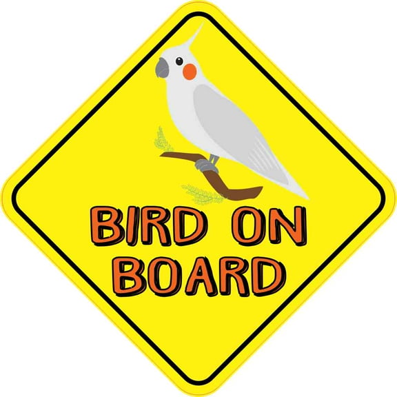 6.5in x 6.5in Bird On Board Magnet