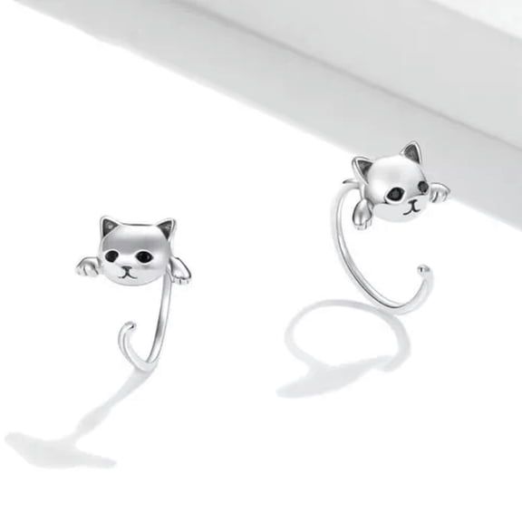Pretty Cat Jewelry 925 Silver Stud Earring Women Anniversary Party Gifts A Pair