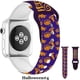 thumbnail image 2 of Correas deportivas de Halloween compatibles con Apple Watch para mujeres y hombres con estampado de calabaza y flores negras., 2 of 4