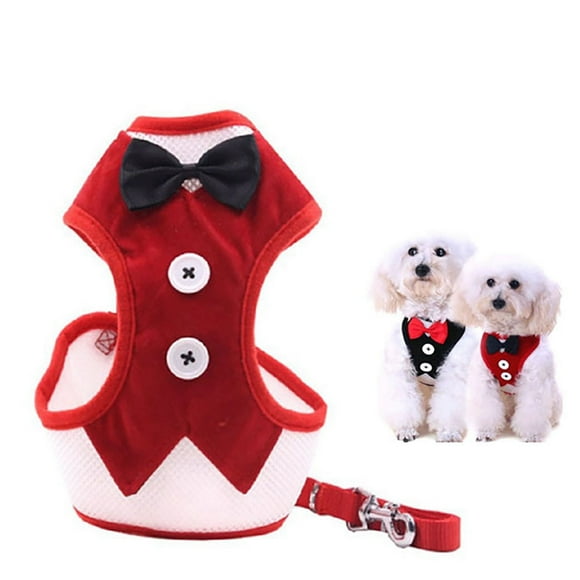 Cat Vest Leash Set Detachable Nylon Puppy Harness Leash Kitten Clothes Leash