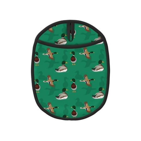

Pofeuu Duck Mallard Flying Pose Print Silicone Pot Mat Mitten With Hanging Loop Heat Resistant Oven Mitts Non-Slip Bbq Baking Smoking Potholders