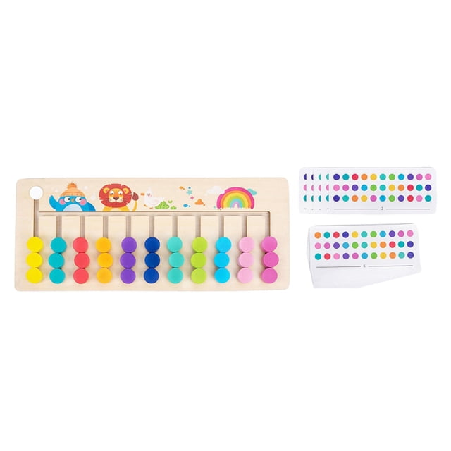 Juguetes de aprendizaje Montessori, rompecabezas deslizantes de combinación de colores y formas, acertijos 11 colores