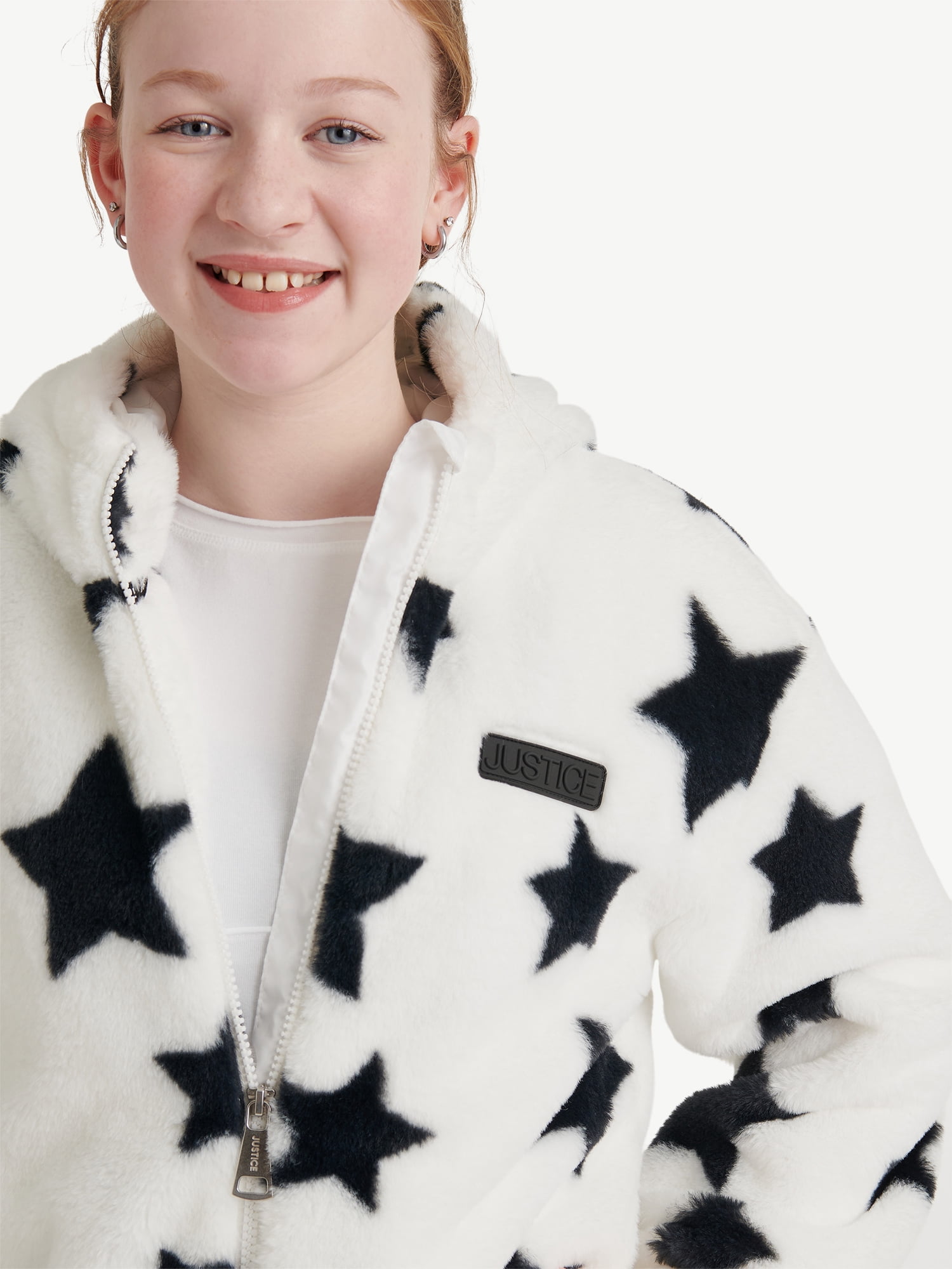 Justice Girl's Faux Fur Hooded Jacket, Sizes XS - XL