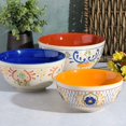 thumbnail image 5 of Laurie Gates Tierra 3 Piece Stoneware Hand Painted Nesting Bowl Set - 3 Assorted Designs, 5 of 5