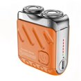 thumbnail image 1 of Afeitadora de Barba, Afeitadora Eléctrica Recargable, Cortador Magnético de Doble Anillo, Mini Afeitadora Eléctrica, Afeitadora de Viaje, Color Naranja, 1 of 5