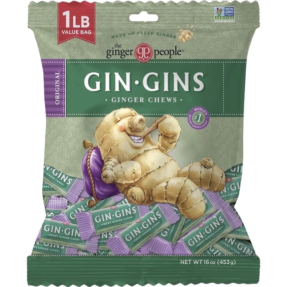 The Ginger People GIN GINS Original Ginger Chews - 1lb - Pack of 1